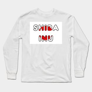 shiba inu flag in name Long Sleeve T-Shirt